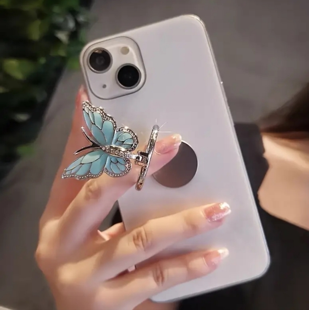 Butterfly Phone Ring Grip 360 Degree Rotating Plating Finger‎ Holder Kickstand
